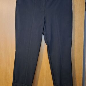 COUNTERPARTS Black Cropped Tailored Stretch Women's Pants Size 16